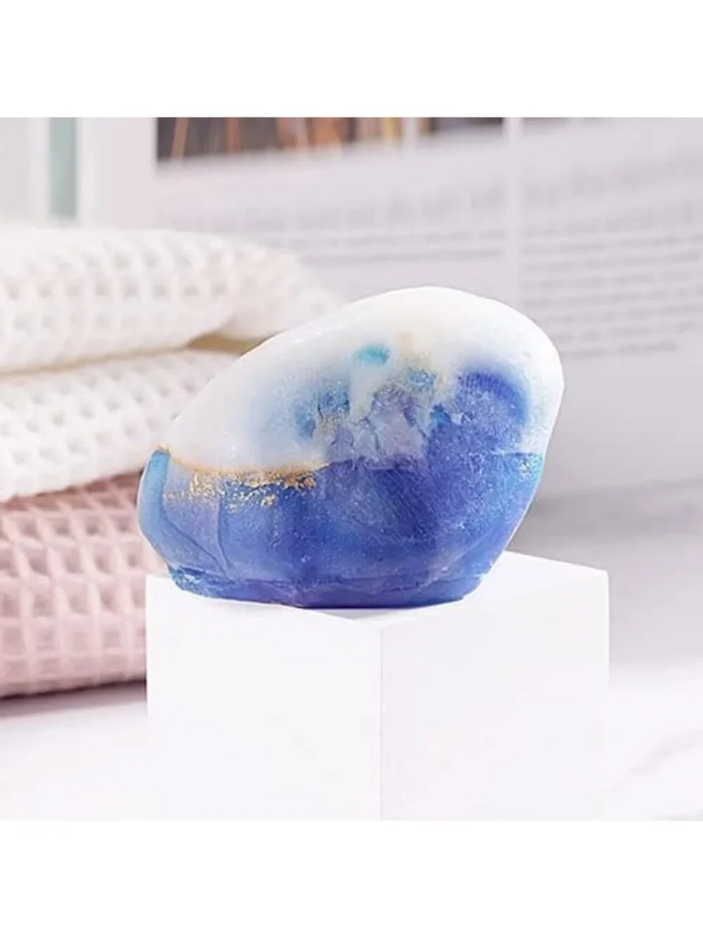 6pcs Gemstone Soap Bar Set - Moisturizing Hand, Face & Body Soaps for Gifts